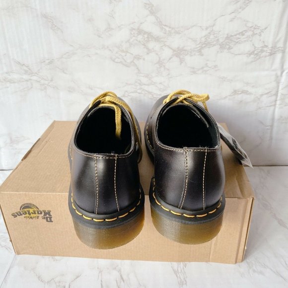 DR. MARTENS 1461 3-Eye Smooth Leather Womens Oxford Shoe Dark Gray Atlas US 11 - Picture 6 of 9